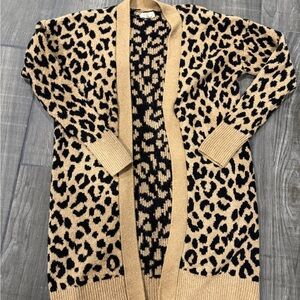 Lola Tan and Black Animal Print Cardigan